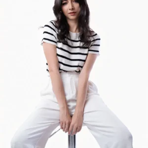 Blusa tejida a rayas