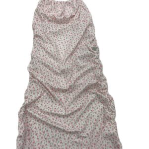 Vestido corto enresortado floriado