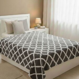 cobijas suaves estampada gris