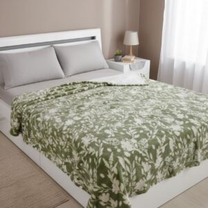 cobijas suaves  estampada verde