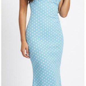Vestido largo estampados de puntos