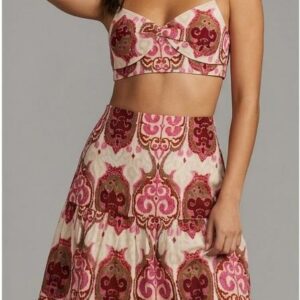 Conjunto falda roja