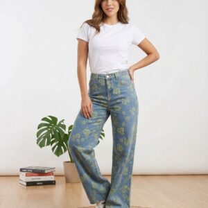 Jeans floriado